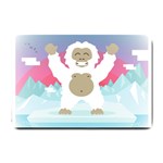 pink yeti  Small Doormat