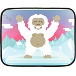 pink yeti  Double Sided Fleece Blanket (Mini)