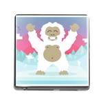 pink yeti  Memory Card Reader (Square)