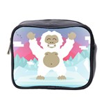 pink yeti  Mini Toiletries Bag (Two Sides)