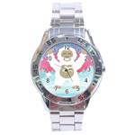 pink yeti  Stainless Steel Analogue Watch