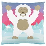 pink yeti  Large Cushion Case (One Side)