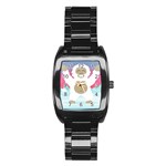 pink yeti  Stainless Steel Barrel Watch