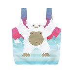 pink yeti  Full Print Recycle Bag (M)