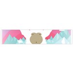 pink yeti  Flano Scarf (Small)