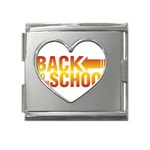 Back To School Mega Link Heart Italian Charm (18mm)