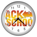 Back To School Wall Clock (Silver)