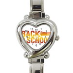 Back To School Heart Italian Charm Watch