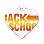 Back To School Dog Tag Heart (One Side)