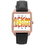 Back To School Rose Gold Leather Watch 