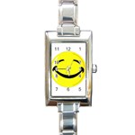 Smiley Rectangular Italian Charm Watch