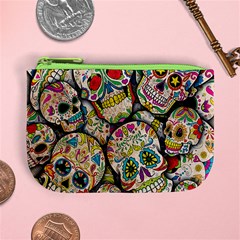 Sugar Skull Collage Mini Coin Purse from ArtsNow.com Front