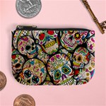 Sugar Skull Collage Mini Coin Purse