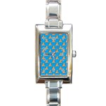 poop donald trump Rectangle Italian Charm Watch