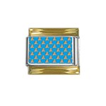 poop donald trump Gold Trim Italian Charm (9mm)