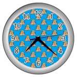 poop donald trump Wall Clock (Silver)