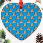 poop donald trump Heart Ornament (Two Sides)