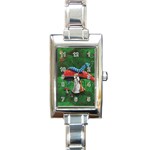 Magic Mushroom Rectangle Italian Charm Watch