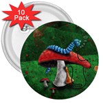 Magic Mushroom 3  Button (10 pack)