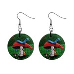 Magic Mushroom 1  Button Earrings