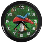 Magic Mushroom Wall Clock (Black)