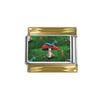 Magic Mushroom Gold Trim Italian Charm (9mm)