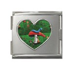 Magic Mushroom Mega Link Heart Italian Charm (18mm)