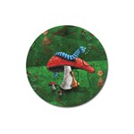 Magic Mushroom Magnet 3  (Round)