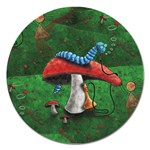 Magic Mushroom Magnet 5  (Round)