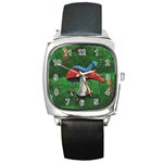 Magic Mushroom Square Metal Watch