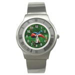 Magic Mushroom Stainless Steel Watch