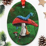 Magic Mushroom Oval Ornament (Two Sides)