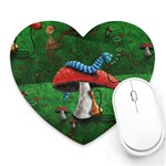 Magic Mushroom Heart Mousepad