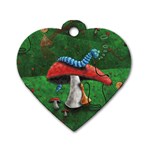 Magic Mushroom Dog Tag Heart (One Side)