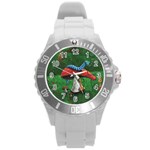 Magic Mushroom Round Plastic Sport Watch (L)