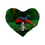 Magic Mushroom Standard 16  Premium Heart Shape Cushion 