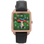 Magic Mushroom Rose Gold Leather Watch 