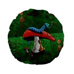 Magic Mushroom Standard 15  Premium Flano Round Cushion 