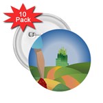 Yellow Brick Road 2.25  Button (10 pack)