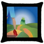 Yellow Brick Road Throw Pillow Case (Black)