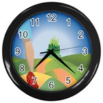 Yellow Brick Road Wall Clock (Black)