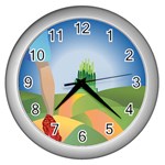 Yellow Brick Road Wall Clock (Silver)