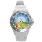 Yellow Brick Road Round Plastic Sport Watch (L)