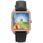 Yellow Brick Road Rose Gold Leather Watch 