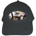 Cute Cat Collage 4 Black Cap