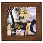 Cute Cat Collage 4 Framed Tile