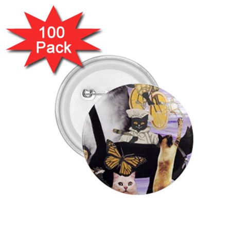 Cute Cat Collage 4 1.75  Button (100 pack)  from ArtsNow.com Front