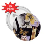 Cute Cat Collage 4 2.25  Button (10 pack)