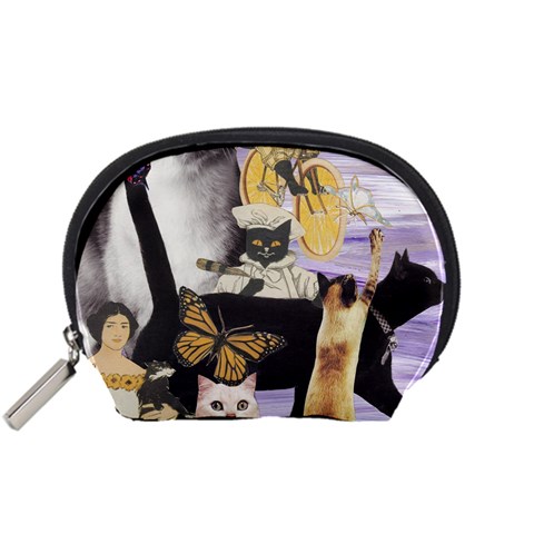 Cute Cat Collage 4 Med Accessory Pouch (Small) from ArtsNow.com Front