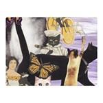 Cute Cat Collage 4 Med Double Sided Flano Blanket (Mini)